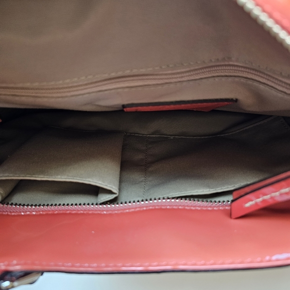 Coach Coral Peach Patent leather Coach Tote Handbag Purse - Picture 10 of 13